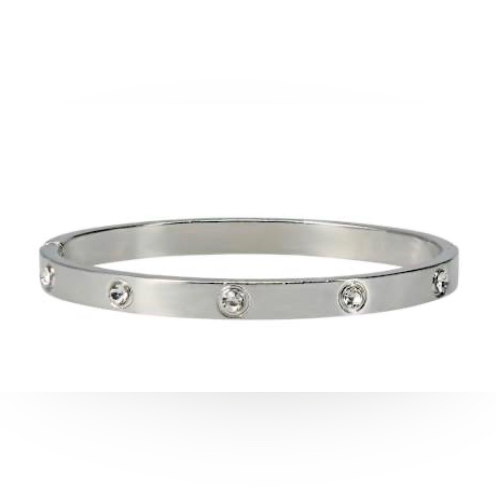 18k White Gold Love Bangle Bracelet with Diamonds